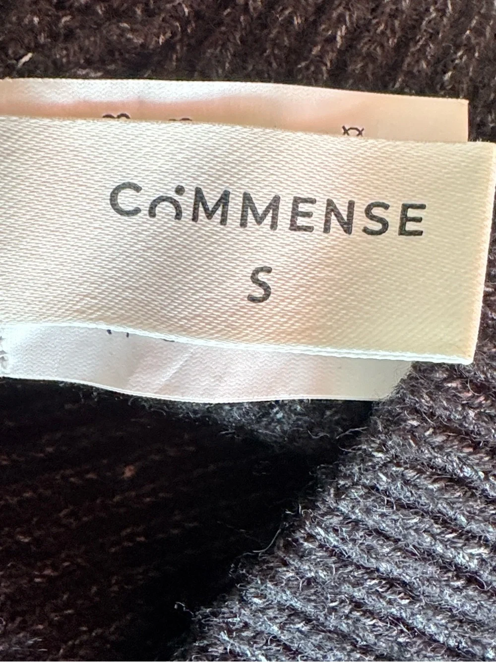Commense Cropped Long Sleeve Knit Cardigan Black Small